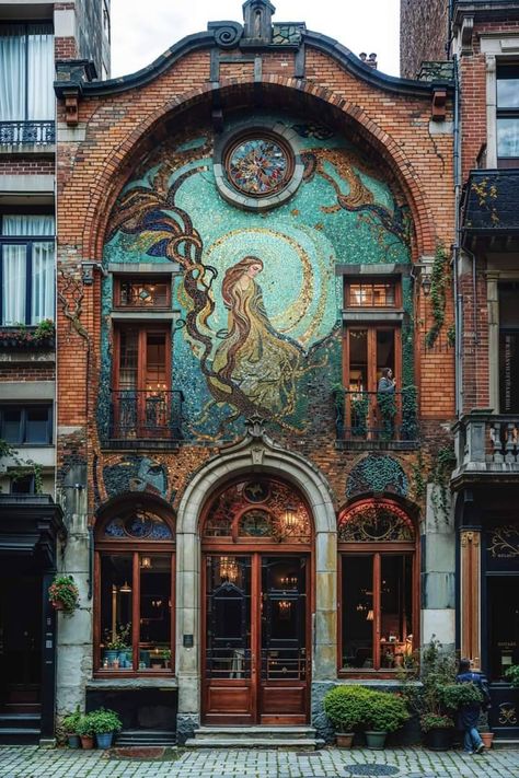 Art Nouveau Architecture, Architecture Old, Beautiful Doors, City House, City Aesthetic, Dream House Decor, Beautiful Architecture, Beautiful Buildings, House Designs Exterior