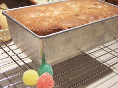 Culinary Types: Gumdrop Cake from 1946 Gumdrop Cake Recipe, Gumdrop Cake, Gum Drop Cake, Gumdrop Recipe, Loaf Pan Cake, Bread Quick, Drop Cake, Christmas Baking Cookies, Gum Drop