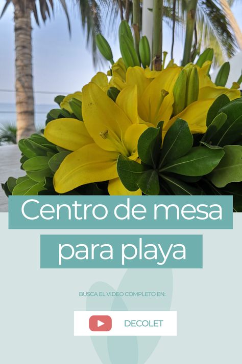 ¡Acompáñame a hacer un centro de mesa a base de flores tropicales ideal para cualquier tipo de evento a pie de playa! Pie, Plants