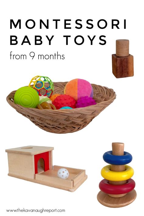 Montessori baby toys for 9 and 10 month olds. These educational and engaging toys are perfect for families looking for baby activities. Toys For 9 Month Old, 9 Month Old Baby Activities, Montessori Shelves, Diy Montessori Toys, Toddler Games, Montessori Shelf, Montessori Parenting, 9 Month Old Baby, Kids Puzzles