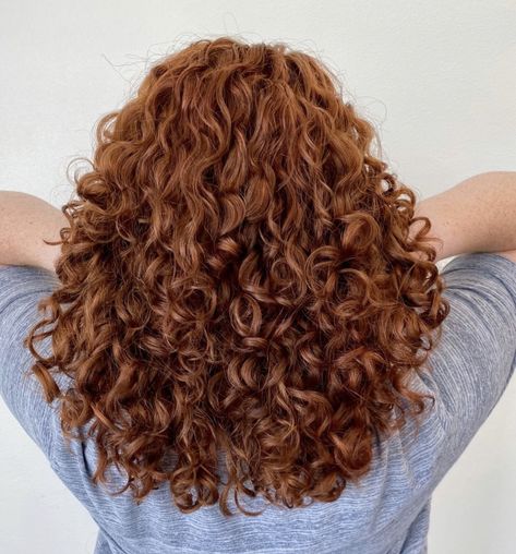 How luscious are the curls on this red head? Amen y’all. 💇🏼‍♀️👏🏼 💜 #devacurlpro #devacurl #devacut #curlycut #curlygirlmethod #curlygirl #madisonwi #beinspired Copper Red On Curly Hair, Light Auburn Hair Curly, Cinnamon Brown Hair Color Curly, Honey Copper Hair Curly, Curly Cinnamon Hair, Auburn Hair Color Curly, Copper Curly Hair Natural Curls, Natural Curly Hair Dyed, Curly Red Hair Naturally