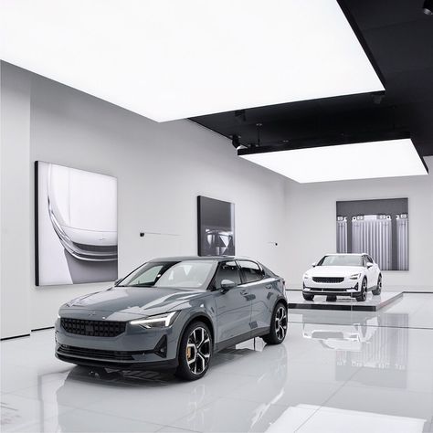 Luxury Showroom Interior Design, Car Detailer, Car Showroom Design, Porsche Suv, Garage Design Interior, Wall Graphic, Latest Car, Showroom Interior Design, Pole Star