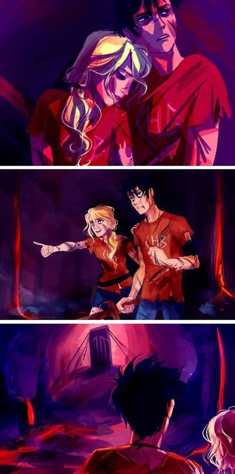 Annabeth and Percy in Tartarus. And there goes my heart, breaking again. It was painful to see them trudge through that darkness. But what matters is they had EACH OTHER. Percabeth Fan Art In Bed, Percabeth Hot Fan Art, Percabeth In Tartarus Fan Art, Percabeth Fan Art Hot Kiss, Percabeth Fan Art Tartarus, Viria Percabeth, Tartarus Percabeth, Percabeth Headcanon Pregnant, Percabeth Proposal