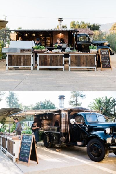 Check out this AMAZING food truck! Not all wedding venues let you use your own catering but when it's a wood fired pizza catering truck like this, exceptions can be made! || Give us some love here + on instagram @eventsbytiffanyj ! Wedding Food Truck Catering, Pizza Wedding, Pizza Catering, Pizzeria Design, Coffee Food Truck, Pizza Food Truck, Food Truck Wedding, Pizza Truck, Food Truck Catering