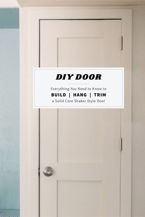 DIY Shaker Style Door: Everything You Need to Know to Build Hang and Trim Shaker Doors Interior, Making A Door, Diy Shaker Door, Shaker Interior Doors, Door Measurements, Planters Ceramic, Flush Hinges, Diy Interior Doors, Building A Door