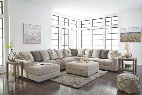 Any way you want it!  This sectional can be configured in many different ways to suit your style, your room, and your seating needs.  The clean lines and neutral fabric will match any decor you choose. Sectional Living Room Layout, Sofa Arrangement, Coleman Furniture, Corner Chaise, Contemporary Sectional, Large Sectional, Sectional With Ottoman, Abstract Designs, Living Room Set