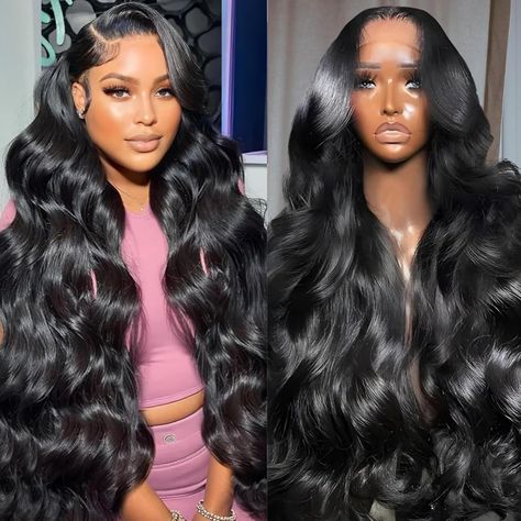 40 Inch Bust Down Wig, Glueless Wigs Black Women, Closure Wig Hairstyles, 26 Inch Wig, Dark Blue Wig, Middle Part Wig, Hd Lace Frontal Wigs, Full Lace Wig Human Hair, Front Hair