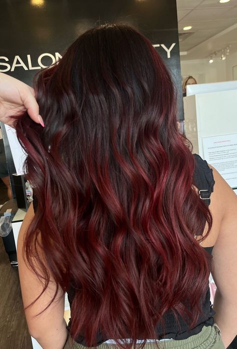 A little red balayage to add some spice to your life🌶️❤️
.
.
.
.
#redhairbalayage #spicyhair #timeforfall #fallingforred #falltrend #redken #pureology #kerastase #colorfanatic #lahairstylist #nolastylist #gretnastylist #meetyourstylist #lookgoodfeelgood #top200salon #salontoday #salonsanity
📸 @chaoscreatez Bayalage Brunette Red Balayage, Red Balyage Long Hair Brunette, Dark Brunette With Red Highlights, Dark Red Hair Balayage, Brown Hair With Red Balayage, Brown To Red Balayage, Brunette Red Balayage, Red Balayage Hair Brunettes, Bayalage Brunette