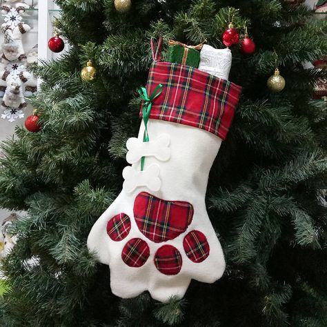 Dog Paw Pendant, Paws Socks, Cat Stockings, Christmas Candy Bag, Dog Christmas Stocking, Christmas Stocking Gifts, Pet Stockings, Dog Stocking, Pet Christmas