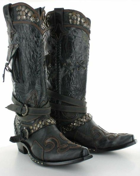 Goth Cowboy, Ranch Boots, Cowboy Aesthetic, Double D Ranch, Vintage Cowboy Boots, Concept Clothing, The Lane, Mens Cowboy, Mens Cowboy Boots