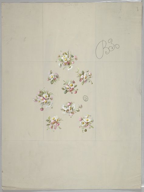 Designs for Wallpaper and Textiles: Flowers | Smithsonian Institution Designs For Wallpaper, Name Drawings, Drawing Designs, Flower Cottage, Floral Room, Hand Painted Fabric, Design Department, For Wallpaper, Smithsonian Institution