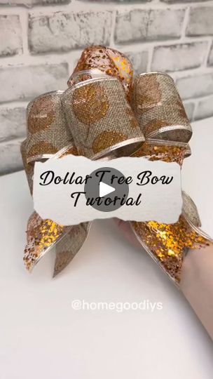 Easy Bow Tutorial, Diy Wreath Bow, Easy Bow, Christmas Bows Diy, Homemade Bows, Bows Diy Ribbon, Gifts Wrapping Diy, Diy Bows, Diy Dollar Store Crafts