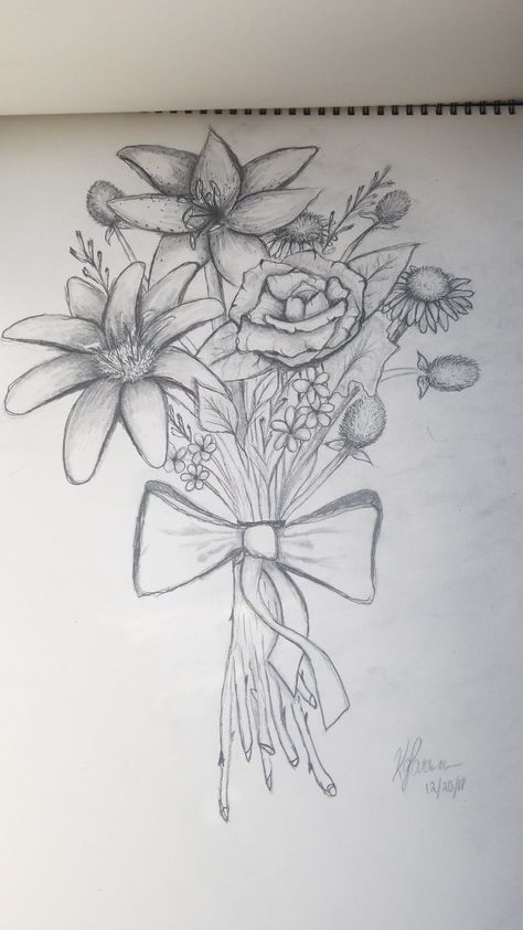 flowers bouquet drawing pencil Pencil Sketch Flowers Simple, Flower Bouquet Sketches Pencil, Aesthetic Flower Bouquet Drawing, Bouquet Sketch Drawings, 8 March Drawing Ideas, Flower Bouquet Sketch Simple, Bouquet Of Flowers Aesthetic Drawing, Flower Bouquet Aesthetic Drawing, Flower Boquettes Drawings