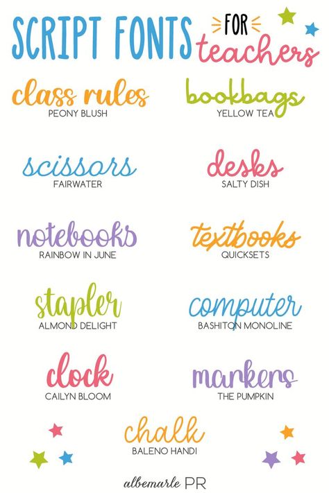 Basic script fonts for educators Fonts For Teachers, Free Cursive Fonts, Teacher Fonts, Computer Font, Best Script Fonts, Effective Teaching, Fancy Fonts, Cricut Fonts, Cute Fonts