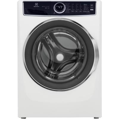 4.5 cu. ft. High-Efficiency Stackable Front Load Washer with LuxCare Wash and Perfect Steam in White, ENERGY STAR Laundry Corner, Fabric Softener Dispenser, Steam Technology, House Laundry Room, Clean Washer, Electronic Store, Home Laundry Room, Garage Renovation, Closet Laundry