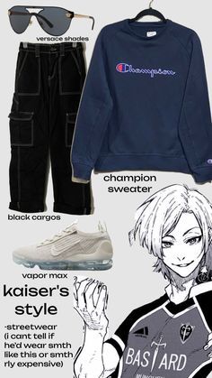 Outfitinspo Style, Guys Fashion Casual, Michael Kaiser, Techwear Fashion, Anime Outfit, Trendy Boy Outfits, Fashion Sketches Dresses, Dope Outfits For Guys, Anime Inspired Outfits