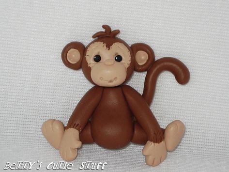 Monkey Boy - Polymer Clay Bead / Charm / Bow Center | Flickr Monkey Out Of Clay, Polymer Clay Monkey, Clay Monkey, Monkey Sculpture, Beads Of Courage, Clay Characters, Polymer Project, Clay Inspo, Make A Necklace