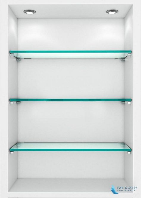 Glass Shelves for Cabinets Alcove Glass Shelves, Glass Shelving Ideas, Glass Shelves In Kitchen, Glass Shelf Ideas, Glass Floating Shelves, Bathroom Glass Shelves, Glass Shelving Unit, Glass Display Shelves, Glamorous Home