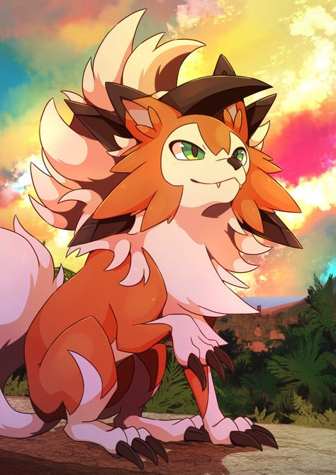 Dusk Lycanroc Art, Pokemon Legends Arceus Outfits, Lycanroc Dusk Art, Rockruff Pokemon Art, Lycanroc Pokemon, Dusk Lycanroc, Lycanroc Dusk, Pokemon Lycanroc, Dark Pokemon