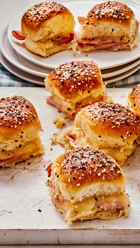 Ham Delights Ham And Cheese Delights, Holiday Ham Sliders, Ham Biscuits Southern, Ham Delights Recipe, Ham Sliders On Hawaiian Rolls, Ham Slider, Ham Delights, Ham Biscuits, Ham Sliders