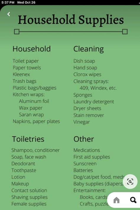 Household List, House Cleaning Prices, 2024 Budget, Household Management Binder, Cleaning Prices, Family Management, Craft Room Organization Diy, House Cleaning Company, Cleaning Supplies List