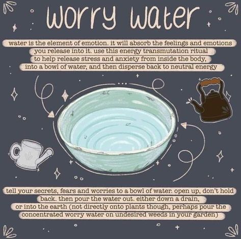 Worry Water, Green Witchcraft, Witch Spirituality, Eclectic Witch, Wiccan Spell Book, Witchcraft For Beginners, Witch Spell Book, Witch Spell, Herbal Magic