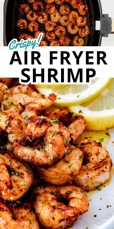 Air Fryer Prawns, Air Fry Shrimp, Air Fryer Shrimp Recipes, Easy Air Fryer Shrimp, Easy Easter Dinner, Air Fryer Shrimp, Prawns Recipe, Recipe Shrimp, Crispy Shrimp