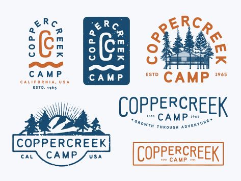 Camp Logo, Camp Brand, Outdoor Logos, Trendy Logos, Summer Camps For Kids, Adventure Camping, Badge Design, Minimalist Logo Design, Back To Nature