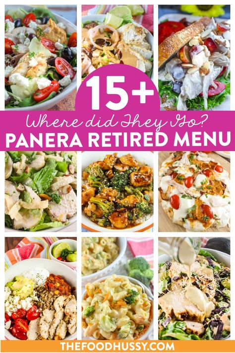 Panera Bread went live with a new menu - but here you can find all the Panera Recipes No Longer on the Menu! via @foodhussy Napa Chicken Salad, Panera Copycat Recipes, Mediterranean Grain Bowl, Asian Sesame Salad, Panera Salad, Panera Recipes, Panera Copycat, Sesame Salad, Grilled Chicken Avocado