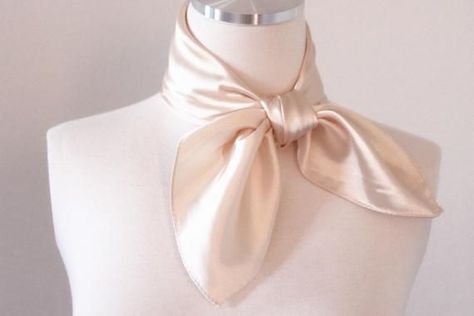 ac796a52db3f16bbdb6557d3d89d1c5adesc47892310ri White Hair Scarf, White Solid Color, Silk Neck Scarf, Scarf Tie, Summer Scarf, Scarf Accessories, Neck Accessories, White Scarves, Neck Bow