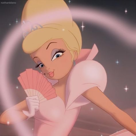 A Cartoon, Cartoon Character, A Woman, Fan, Stars, Disney, Pink, White