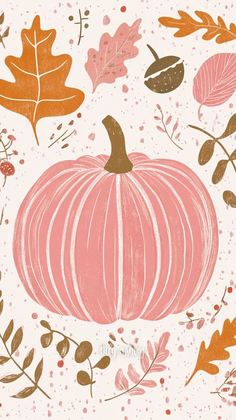 Get ready to celebrate fall with our latest collection of FREE phone wallpapers! This new set features fall leaves and florals paired with charming fun pink pumpkins! These wallpapers are perfect for adding a seasonal and festive touch to your phone. Follow on Pinterest for exclusive access to upcoming collections! Visit our website to see ALL of our collections (free to download!) lillyashleydesign.com Pink And Orange Fall Aesthetic, Pink Fall Phone Wallpaper, Neutral Background Wallpapers, Pink Thanksgiving Wallpaper, Boho Fall Wallpaper Iphone, Pink Phone Backgrounds, Iphone Refresh, Fall Phone Wallpaper, Wallpapers Fall