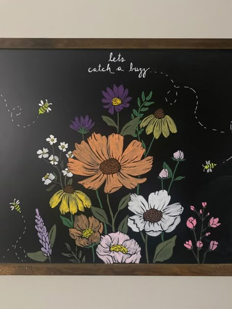 Chalkboard Art Ideas Aesthetic, Vintage Chalkboard Art, Plants Chalkboard Art, Beautiful Chalkboard Art, Cute Blackboard Ideas, Animal Chalkboard Art, Aesthetic Chalkboard Ideas, Spring Flowers Chalkboard Art, Large Chalkboard Art