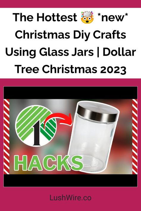 The Hottest 🤯 *new* Christmas Diy Crafts Using Glass Jars | Dollar Tree Christmas 2023 Dollar Tree Jar Crafts, Diy Candy Jars Ideas, Christmas Crafts With Mason Jars, Candle Jar Decorating Ideas, Diy Glass Jars Ideas, Glass Vase Christmas Decor, Glass Jar Diy, Christmas Glass Jars, Jar Decorating Ideas