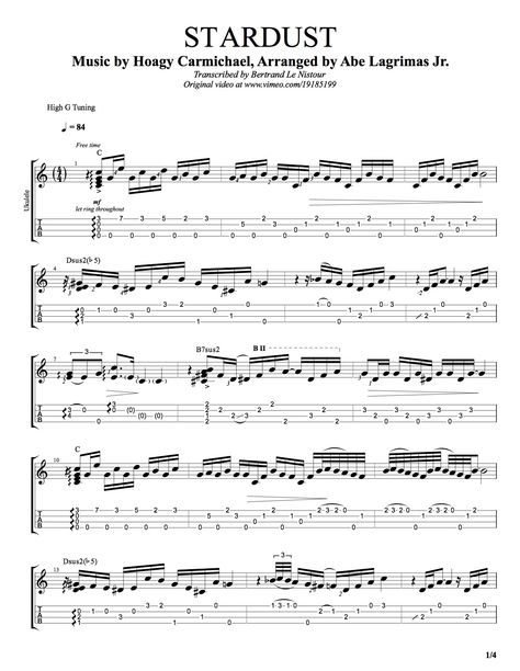 Uke tab - Stardust, Hoagy Carmichael Chords Ukulele, Ukelele Chords Ukulele Songs, Classical Guitar Sheet Music, Hoagy Carmichael, Uke Tabs, Uke Songs, Ukulele Music, Guitar Sheet, Guitar Sheet Music