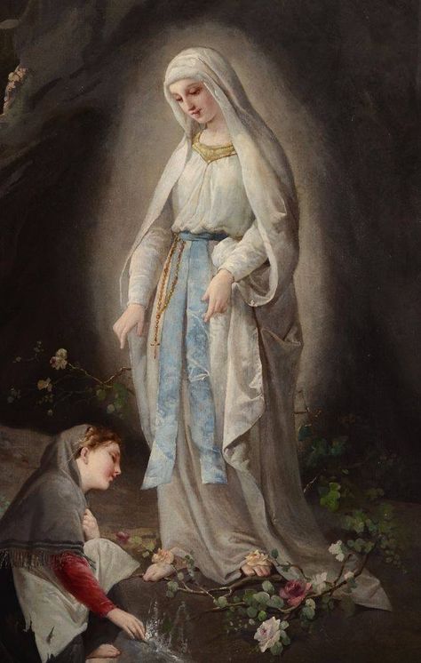 Our Lady Santa Bernadette, Blessed Mary, Images Of Mary, Religious Pictures, Queen Of Heaven, Catholic Images, Our Lady Of Lourdes, Lady Of Lourdes, Immaculate Conception