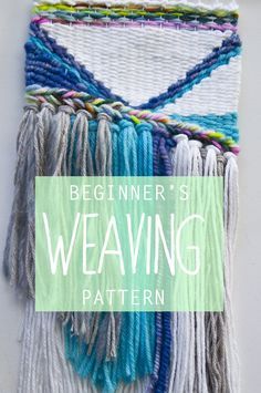 Beginner's Weaving Pattern || The Weaving Loom Lap Loom, Circle Loom, Weaving Wall Hanging, Weaving Tutorial, Weaving Loom, Diy Weaving, Weaving Textiles, Artistic Style, Weaving Projects