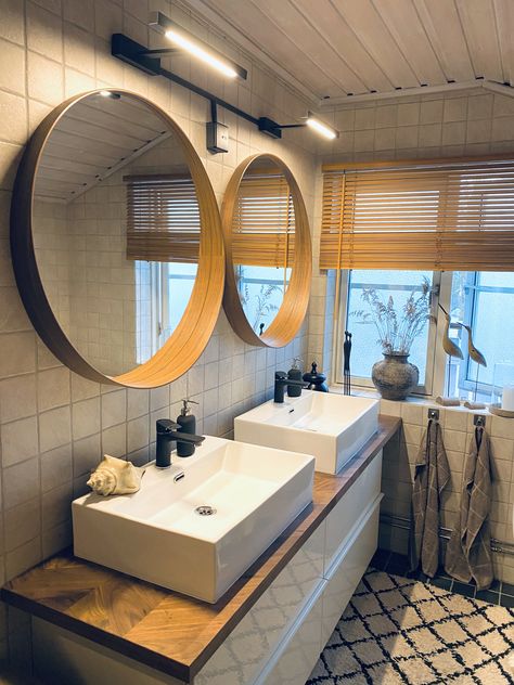 Spegel Ikea Stockholm valnöt Stockholm Mirror Bathroom, Ikea Stockholm Mirror Bathroom, Ensuite Mirror, Stockholm Mirror Ikea, Loft Apartments, Bathroom Mirror Design, Ikea Stockholm, Ikea Mirror, Modern Bathrooms