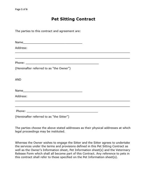 Free printable "Pet Sitting Contract". Printer-friendly, black&white format. Guarantor Form, Pet Sitting Contract, Dog Facility, Pet Sitting Forms, Beams Ceiling, Pumkin Ideas, Pet Care Printables, Early College, Pet Sitting Business