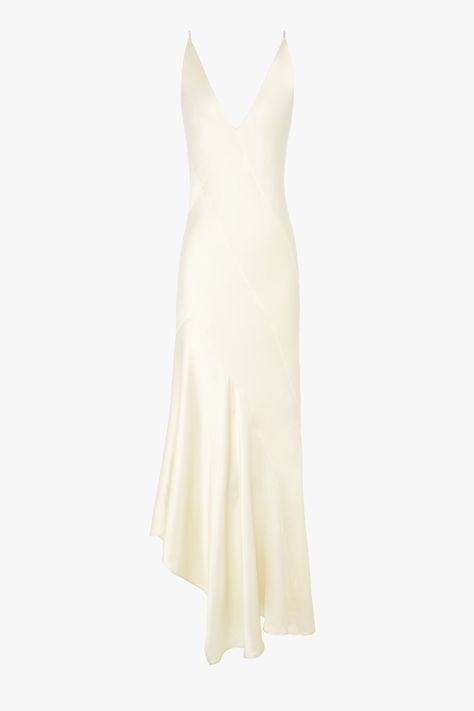 The Zara x Narciso Rodriguez Collection Includes Slip Dresses & Bustiers #refinery29 https://www.refinery29.com/en-us/zara-narciso-rodriguez-collection Grad Gowns, Zara White Dress, Slip Wedding Dress, 2022 Style, White Slip Dress, 90s Model, Garage Conversion, Smart Outfit, Slip Dresses