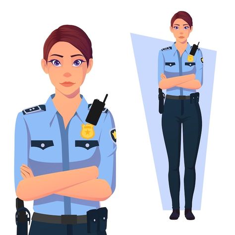 Cop Uniform Drawing, Police Uniform Drawing, Security Drawing, Cop Drawing Police Officer, Police Officer Character Art, Police Woman Cartoon, Police Officer Illustration, Police Drawing, Police Department Office