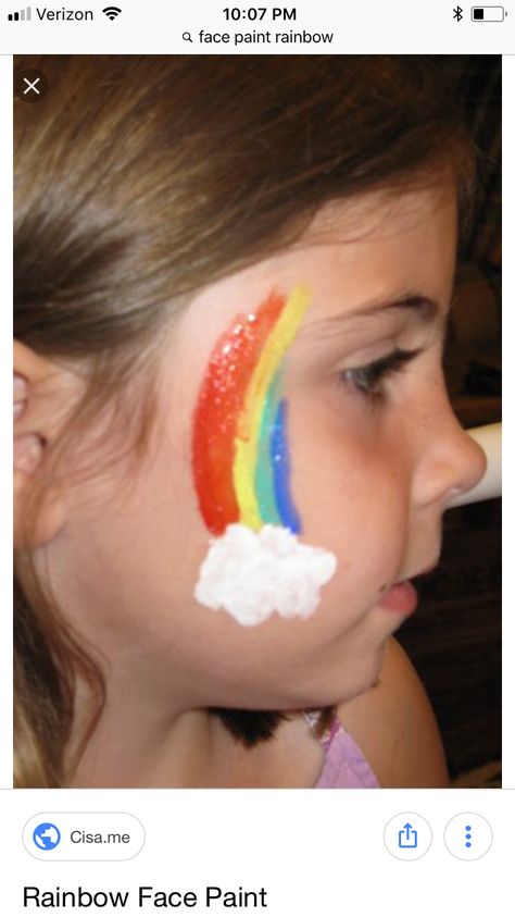 Rainbow Face Paint Easy, Face Painting Cheek Art, Face Paint Ideas For Kids Easy, Kids Face Painting Ideas Easy Halloween, Easy Face Painting Kids, Kid Face Painting Ideas, Easy Kid Face Painting Ideas, Easy Face Paint Ideas For Kids, Face Painting Easy Simple