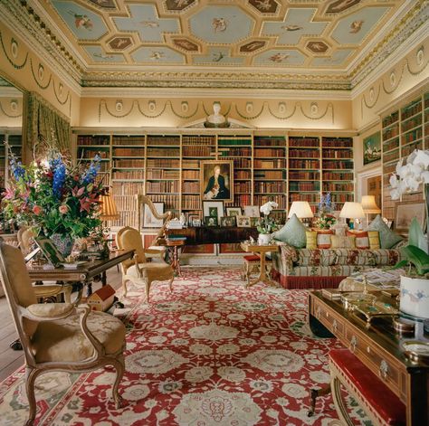 Grand Piano, Home Libraries, Home Library Study, Manor House Interior, Library Study, Grand Pianos, Sussex England, English Manor, English Country House