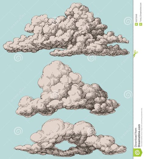 Chiaroscuro, Cloud Ideas, Ideas Sketch, Cloud Illustration, Cloud Tattoo, Cloud Vector, Cloud Art, Cloud Drawing, Vintage Drawing