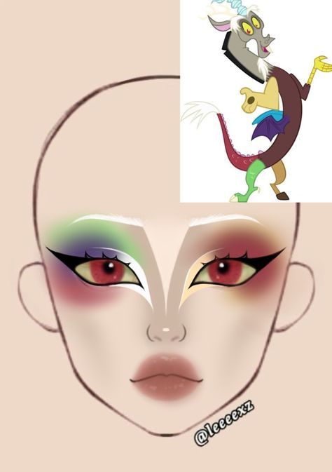 I tried to incorperate most of the colours he has but I struggled and honestly it looks a little silly Cartoon Character Makeup, Steven Universe Inspired Makeup, Drag Make Up Tutorials, Inside Out Makeup Looks, Mlp Makeup, My Little Pony Makeup, Makeup Looks For Halloween, Drag Eyeshadow, Drag Eyeshadow Tutorial