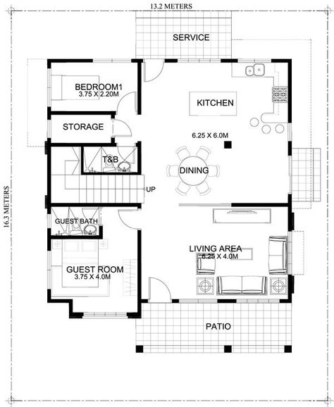 THOUGHTSKOTO Tropical House Plans, Small House Designs, House Reference, Small Cottage Designs, Two Storey House Plans, Two Story House Design, 2 Storey House Design, 2 Storey House, Build Your House