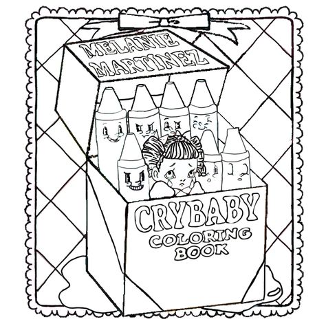 Coloring Pages Melanie Martinez, Melanie Martinez Coloring Pages, Cry Baby Coloring Book, Melanie Martinez Coloring Book, Melanie Martinez Drawings, Hello Kitty Colouring Pages, Baby Coloring Pages, Cartoon Coloring, Kitty Coloring