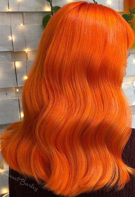 How to Choose the Perfect Orange Hair Color for Your Skin Tone  #hair #haircolor #hairstyles #orange #orangehair Burnt Orange Hair Dye, Bright Orange Hair, Burnt Orange Hair, Orange Hair Color, Orange Hair Dye, Cheveux Oranges, Hair Dye Brush, Hair Color Orange, Dramatic Hair