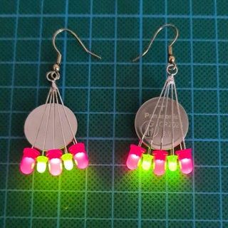 DIY LED Earrings : 7 Steps (with Pictures) - Instructables Led Earrings, Led Jewelry, Paper Circuit, Baking Contest, Paper Circuits, Diy Led, Fancy Art, Led Diy, Cnc Projects