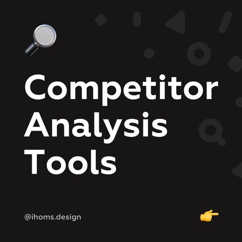 🔎 Best Tools for Competitor Analysis . Competitor analysis is one of the most important research methods, especially, when you start… Research Methods, Competitor Analysis, Business Skills, Ux Design, Instagram Profile, Tools, Instagram, Design, Logos